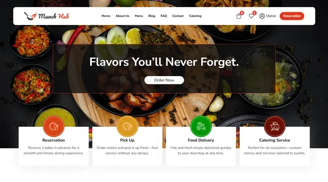 Munch Hub project screen 1