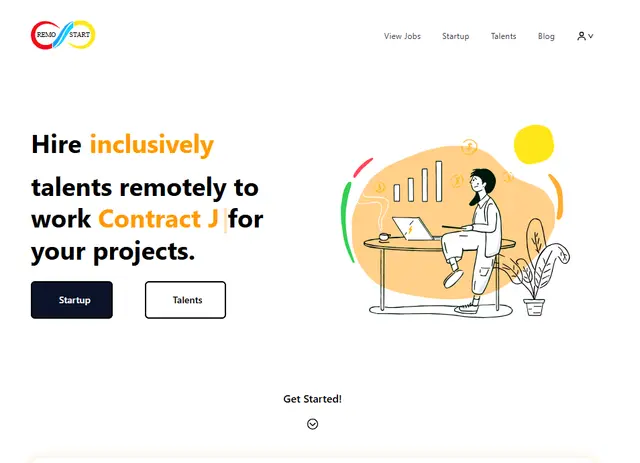 Remostarts Official Platform project screen 1